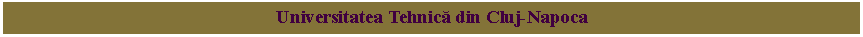 Text Box: Universitatea Tehnică din Cluj-Napoca 