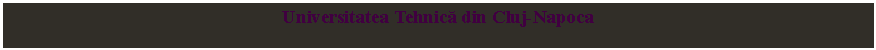 Text Box: Universitatea Tehnică din Cluj-Napoca 