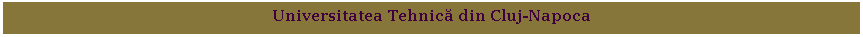Text Box: Universitatea Tehnică din Cluj-Napoca 